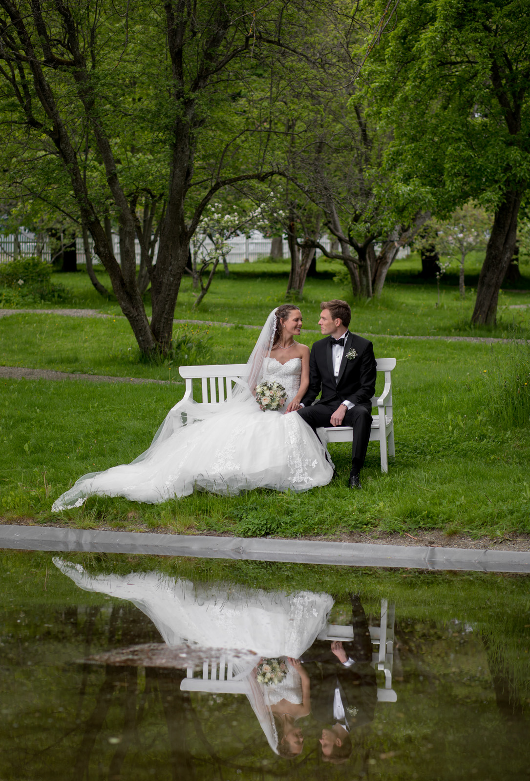 Bryllupsfotografering på Leangen Gård