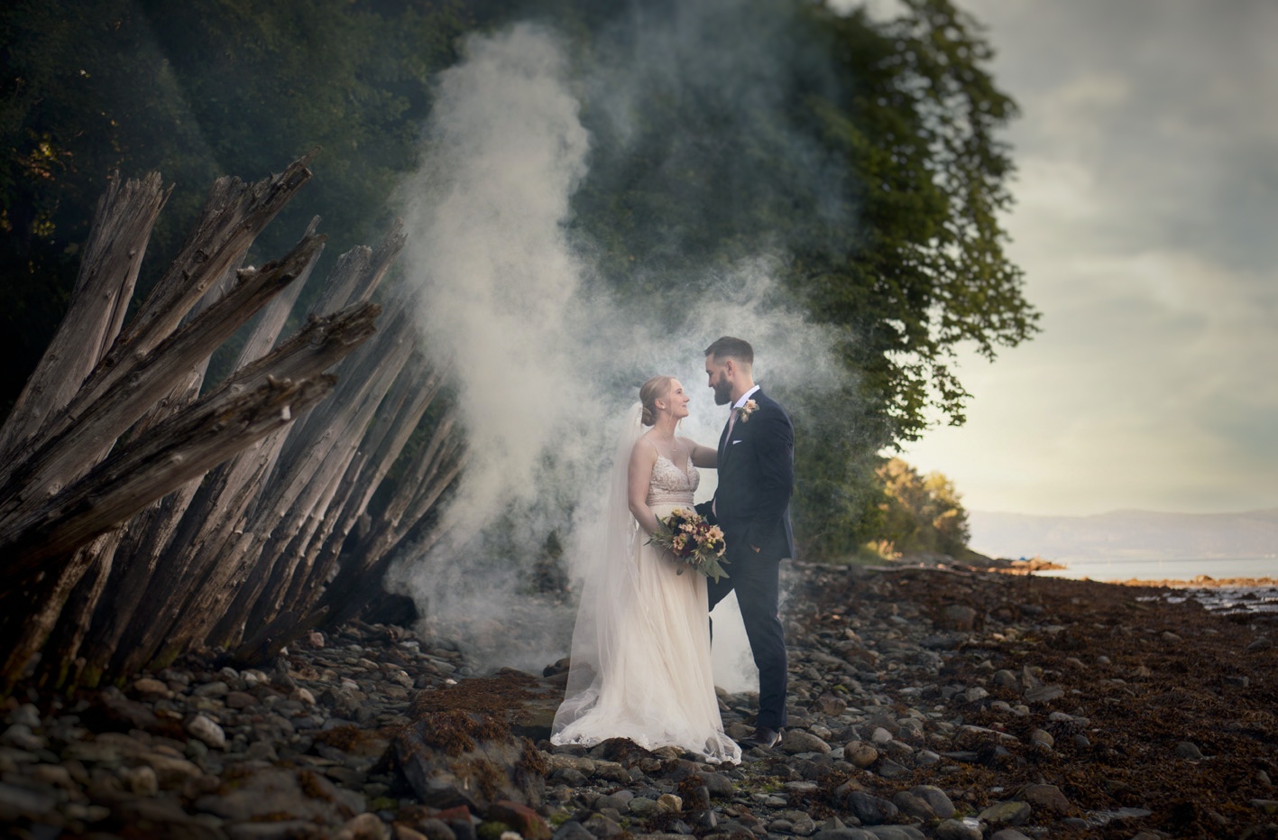 bryllupsfotografering på leangen gård